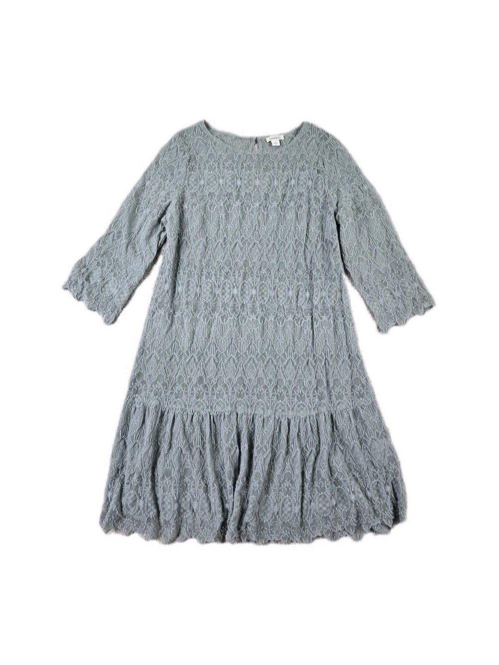 Sundance Windflower Whisper Dress Sz L Sage Sheer Lace Boho Cottagecore NO SLIP